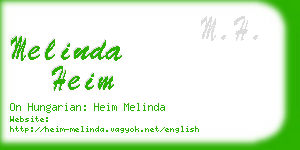 melinda heim business card
